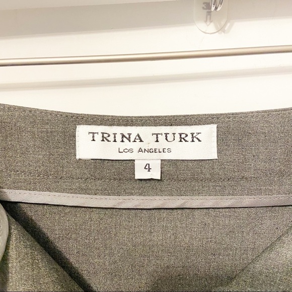 Trina Turk | Grey Pencil Skirt Size 4 - Picture 2 of 7